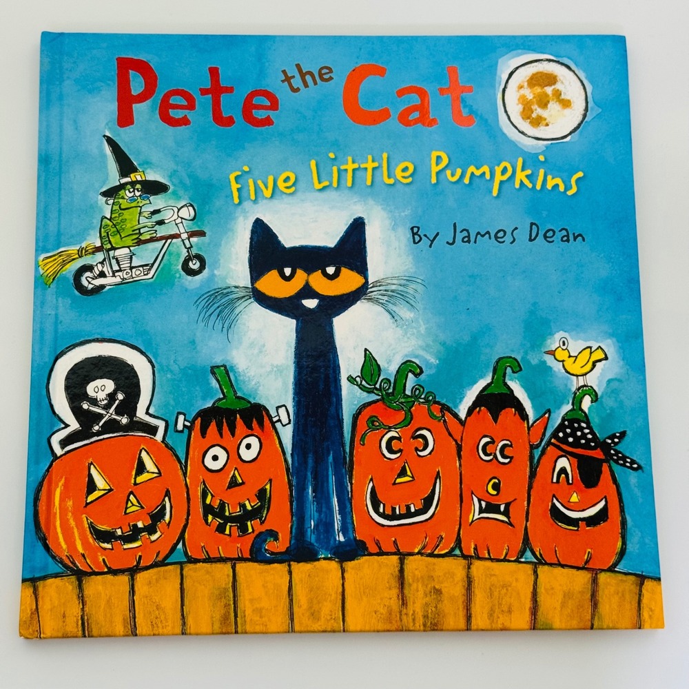 Pete the Cat Five Little Pumpkins Hardcover Book James Dean First Edition 2015